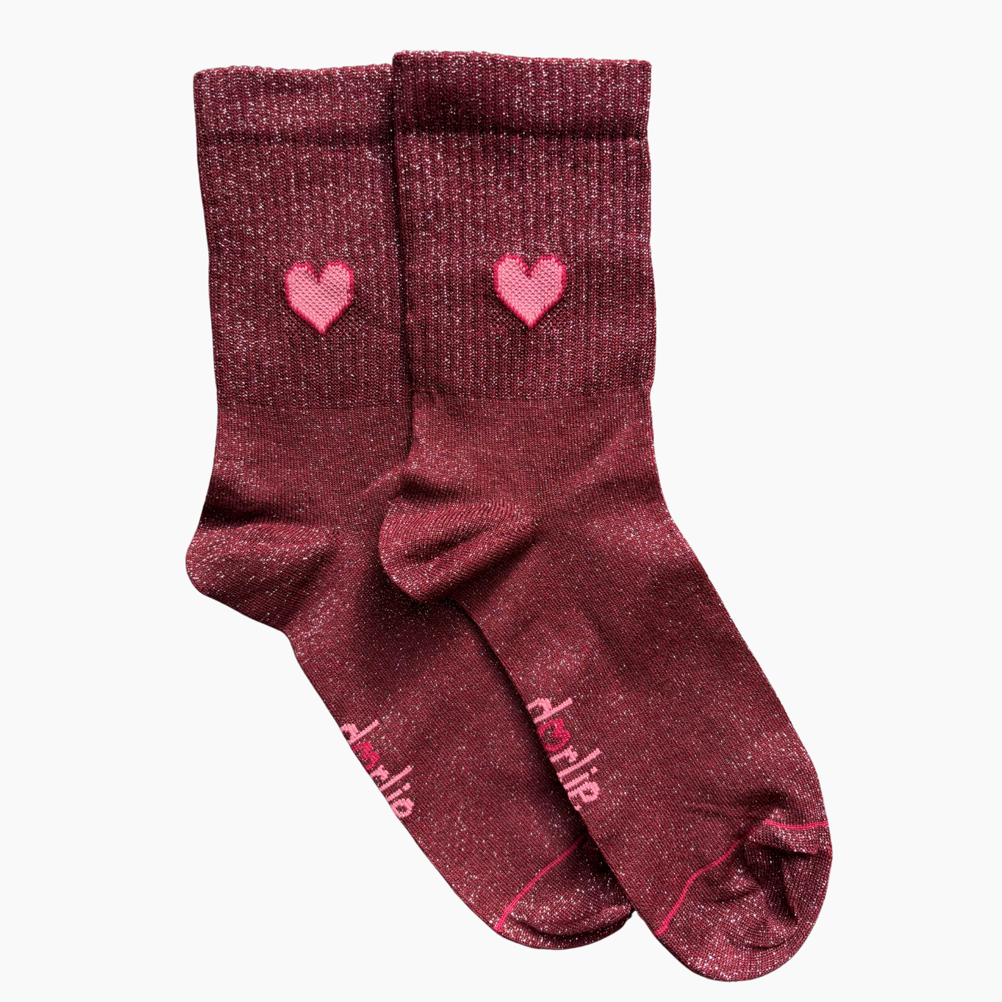 Glitzersocke Big Love Plum