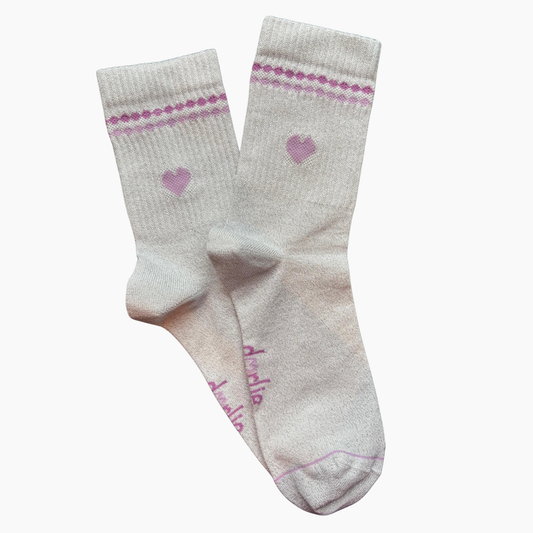 Glitzersocke Perla Big Love Silver