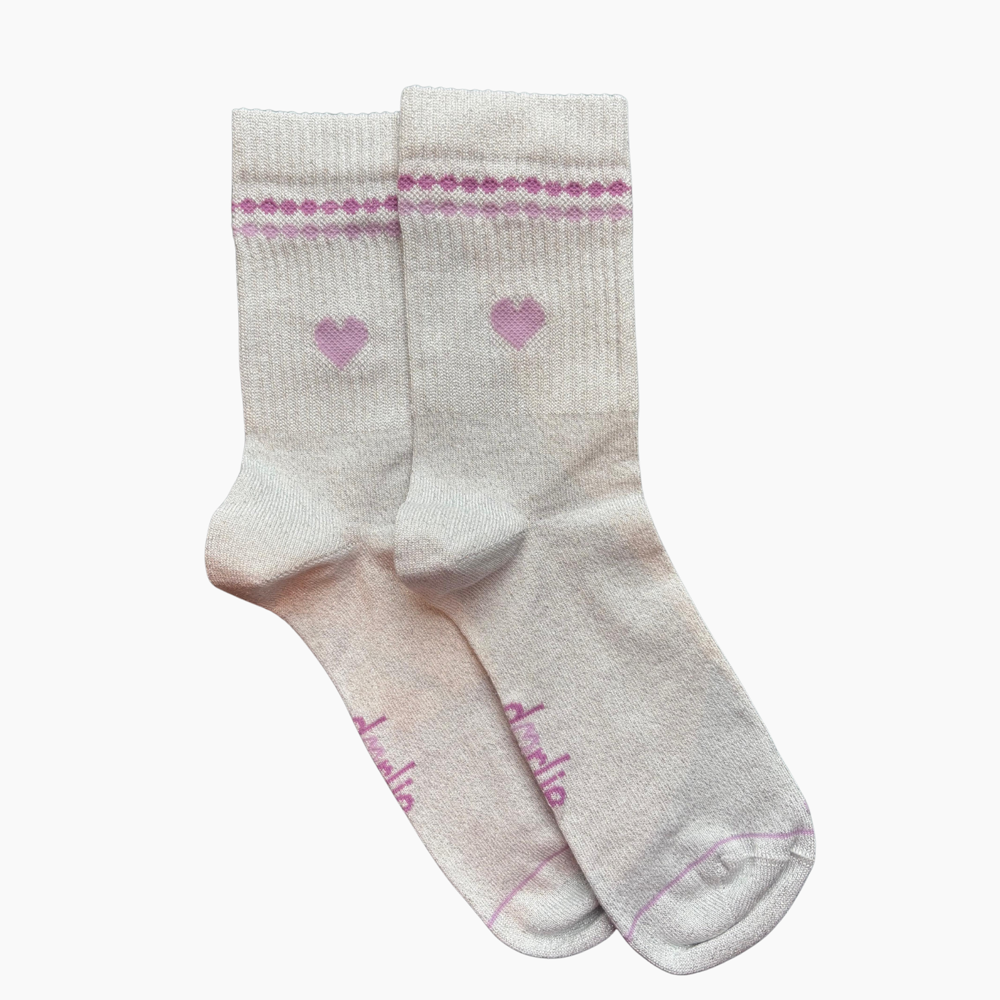 Glitzersocke Perla Big Love Silver