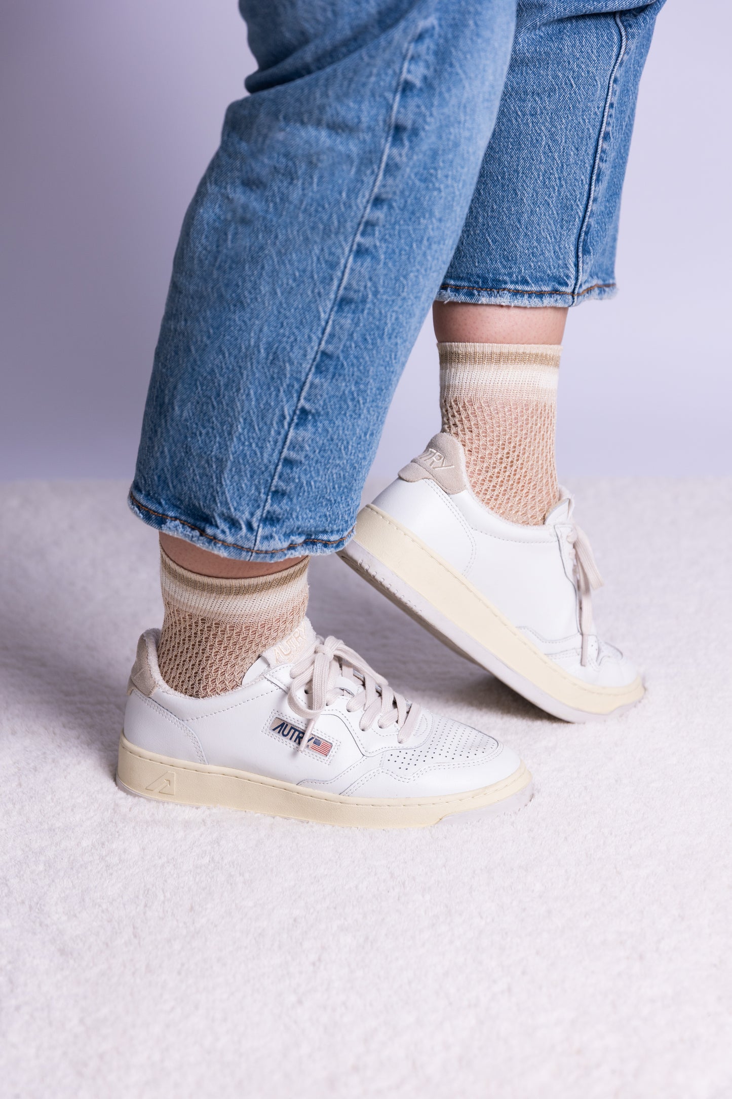 Socke Mesh Golden Glitter