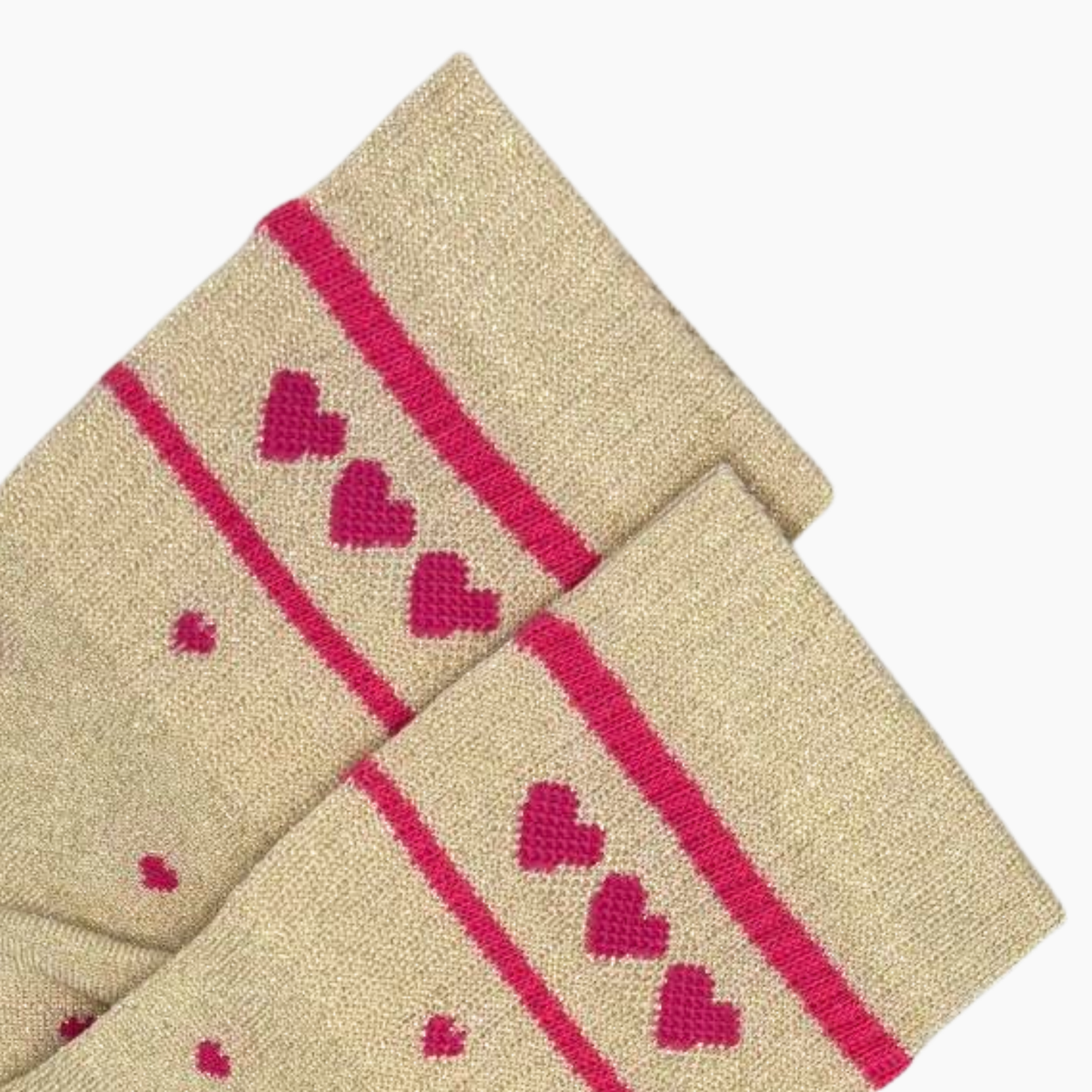 Socke Lovely Glitter Hearts Pink