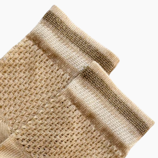 Socke Mesh Golden Glitter