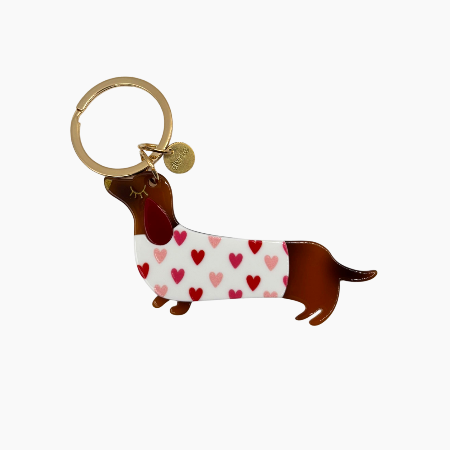 Schlüsselanhänger Dackel Herzchen