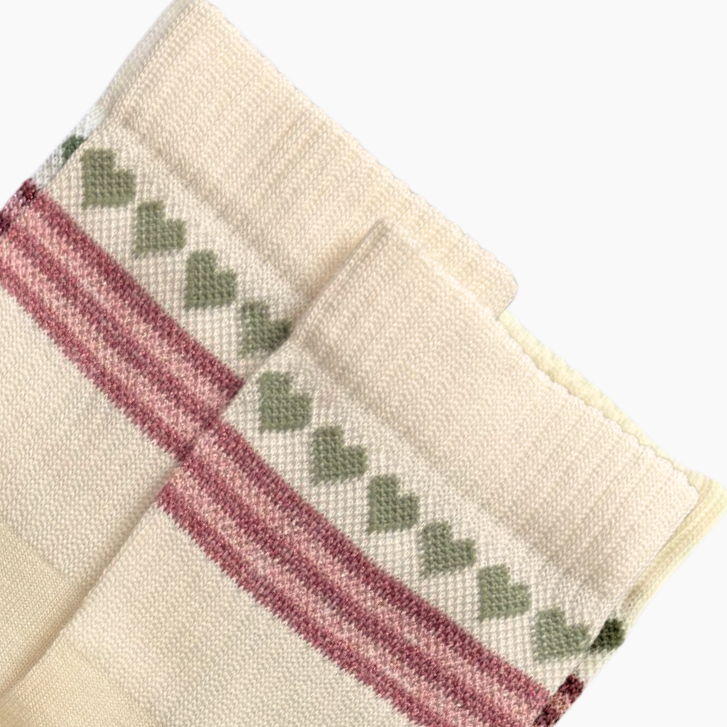 Socke Herzchenkette Matcha Rose