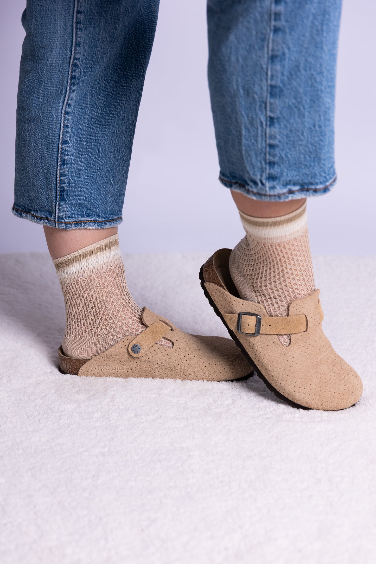 Socke Mesh Golden Glitter