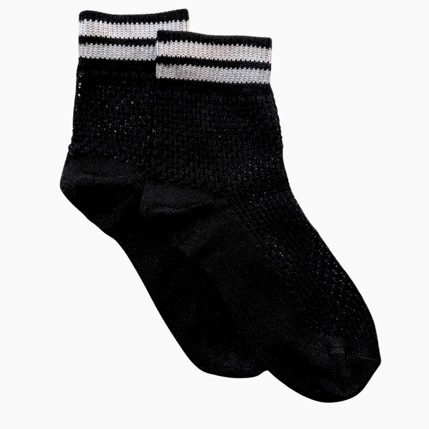 Socke Mesh Black Glitter