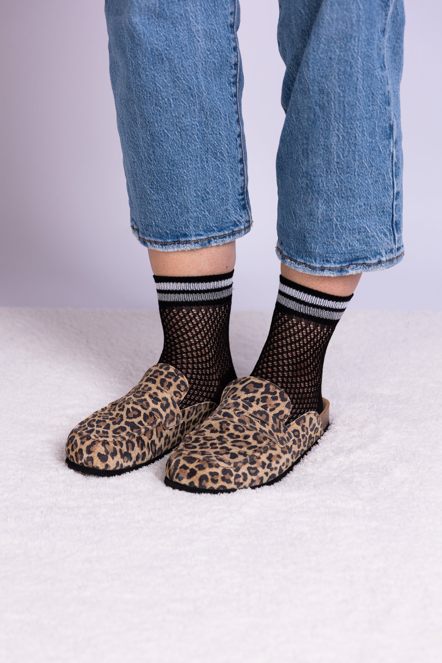 Socke Mesh Black Glitter