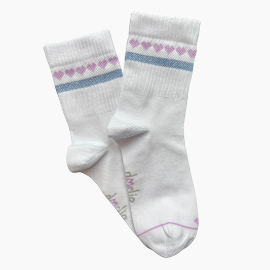Socke Herzchenkette Lavender