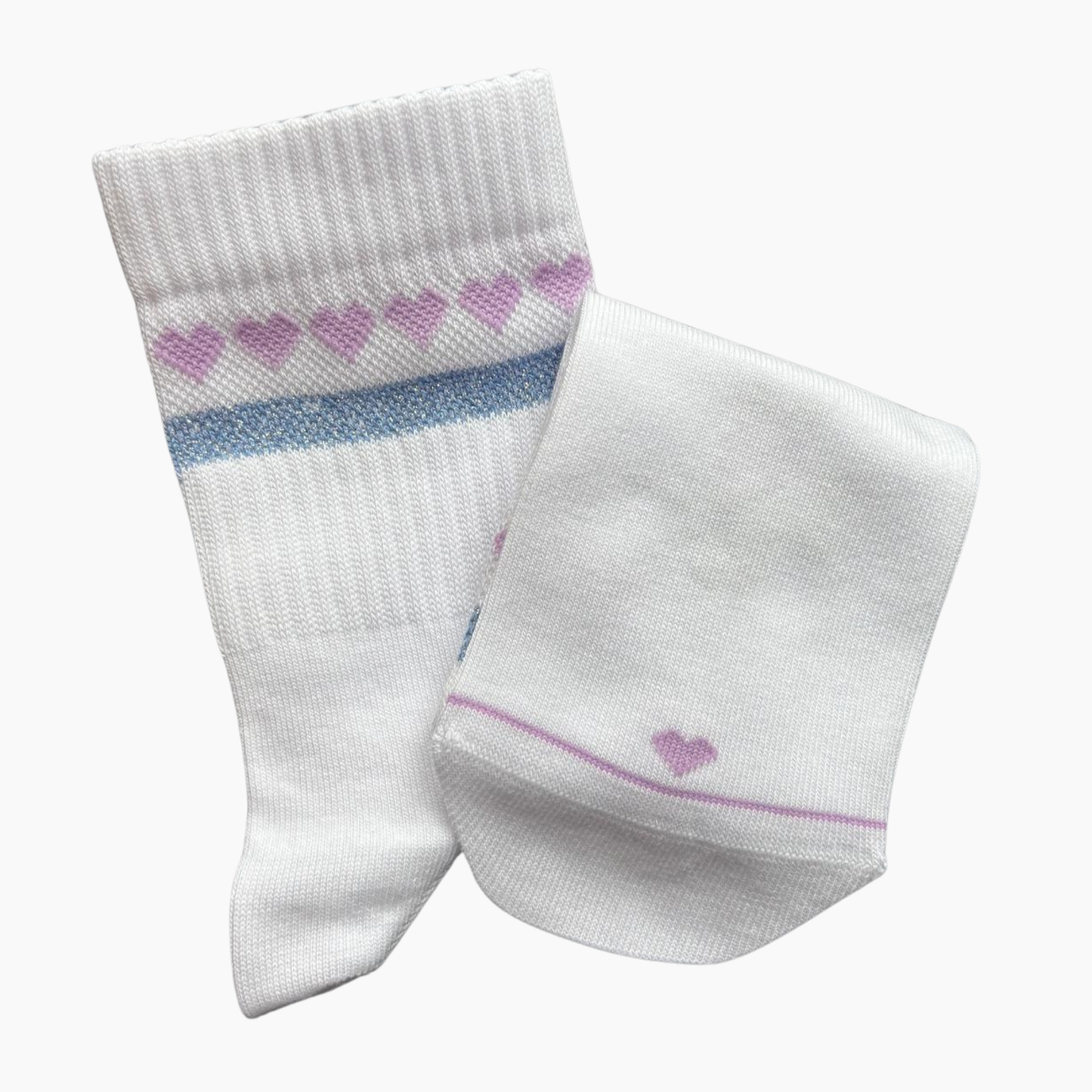 Socke Herzchenkette Lavender
