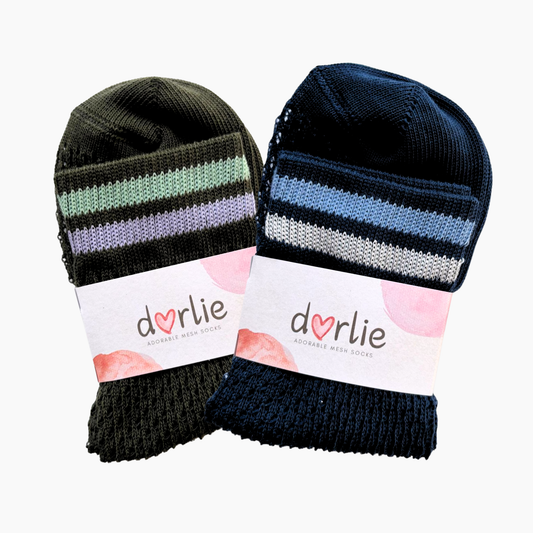Set Mesh Socks Blue / Green Matcha