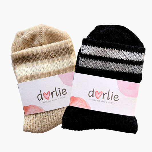 Set Mesh Socks Glitter