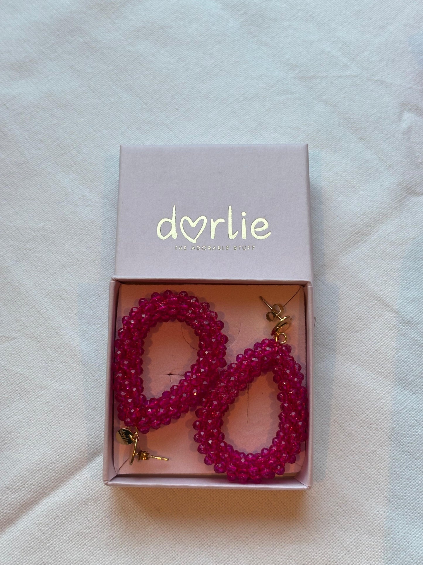 Statement-Ohrringe Tropfen pink