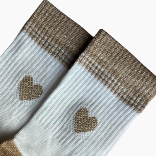 Glitzersocke Big Love golden heart