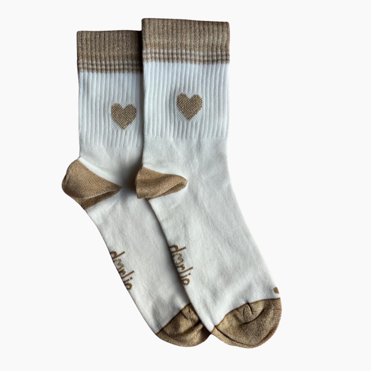 Glitzersocke Big Love golden heart