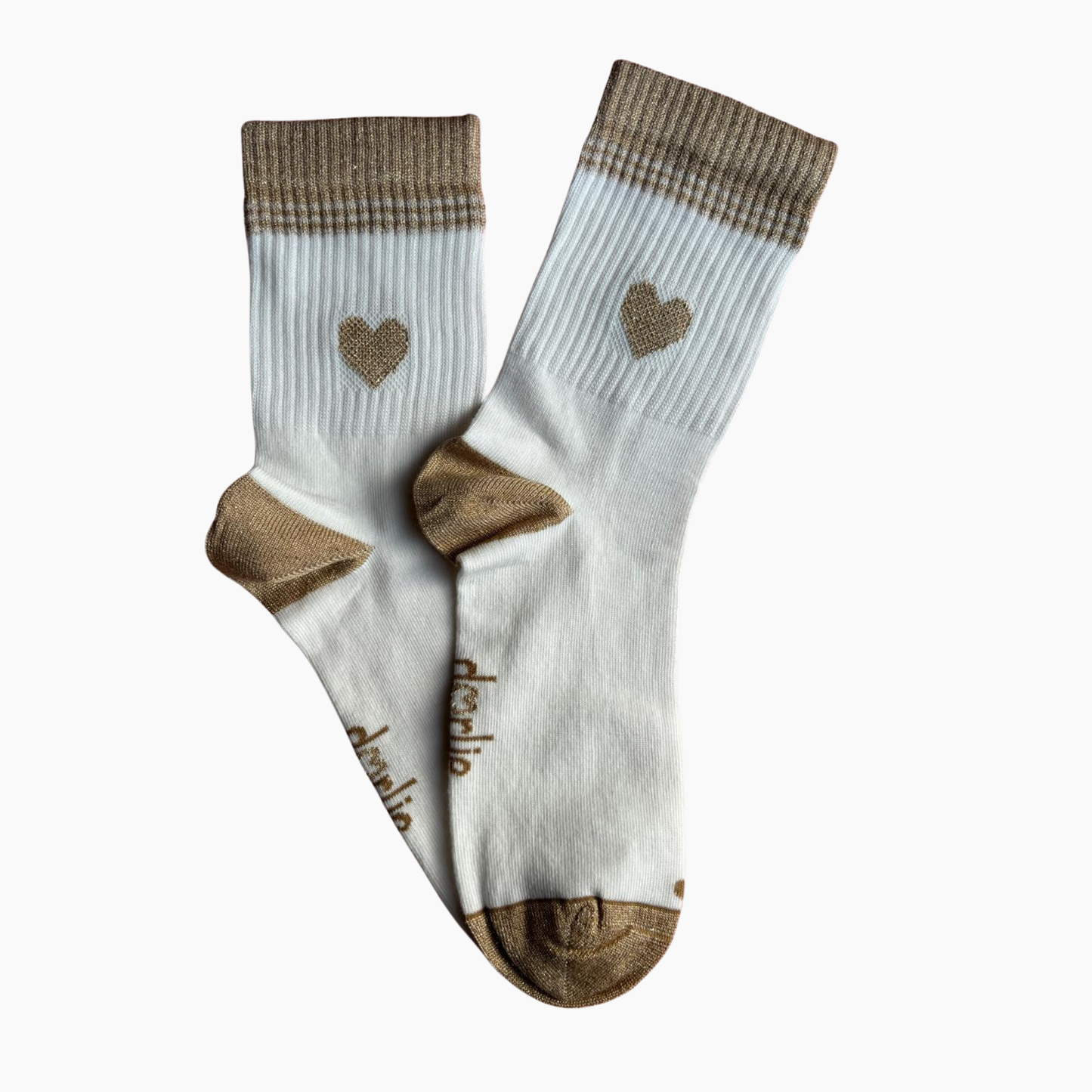 Glitzersocke Big Love golden heart