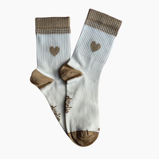 Glitzersocke Big Love golden heart