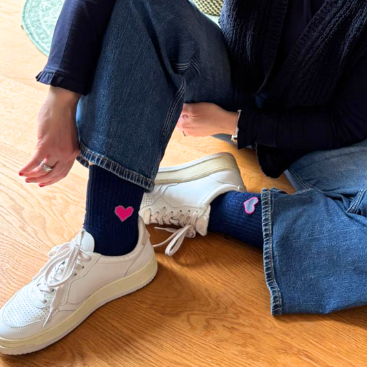 Glitzersocke Big Love Blue