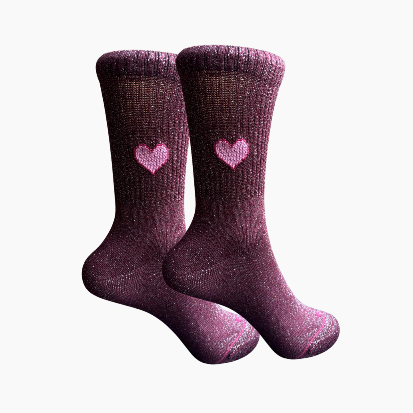 Glitzersocke Big Love Plum