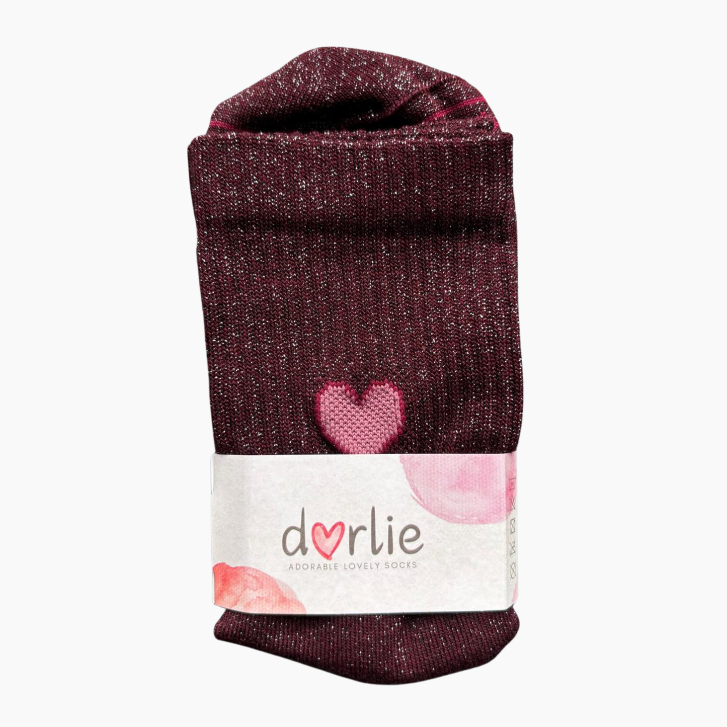 Glitzersocke Big Love Plum