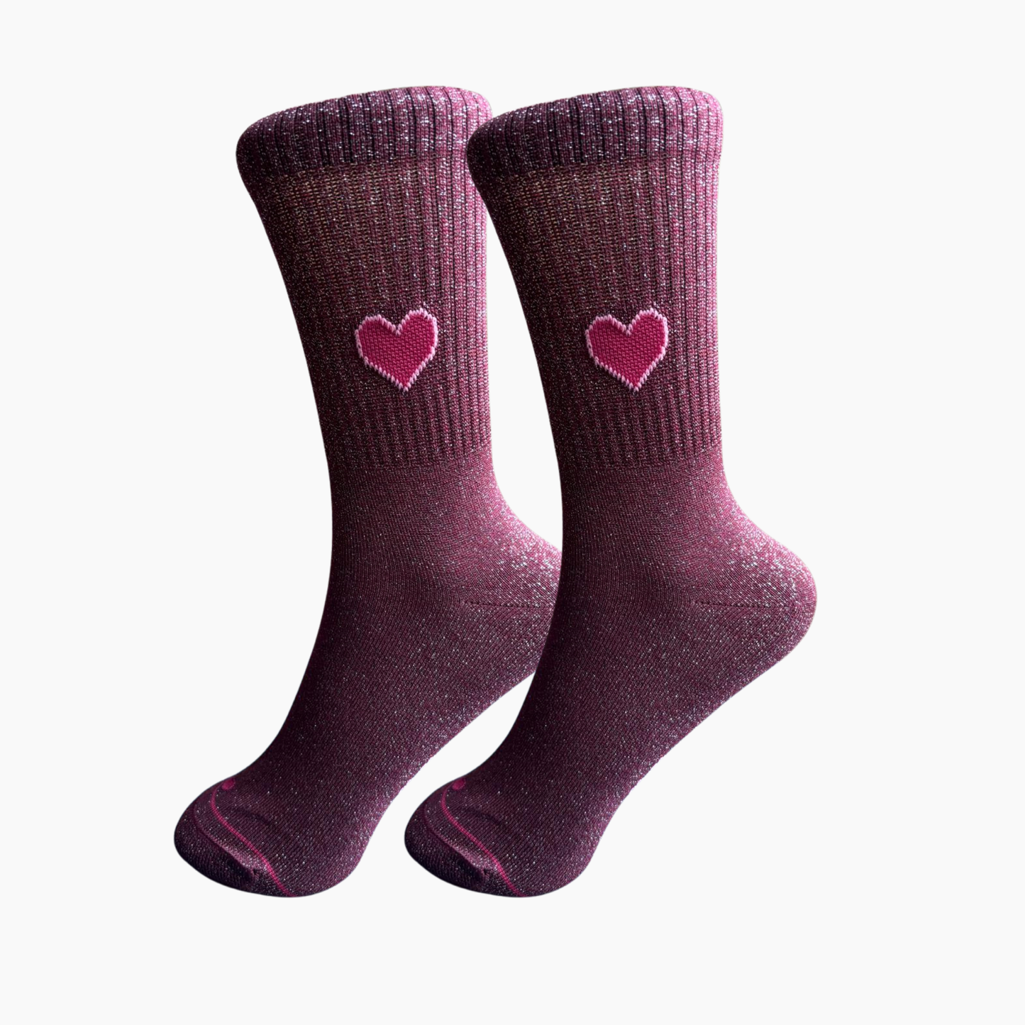 Glitzersocke Big Love Plum