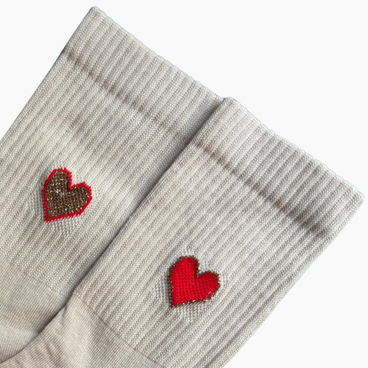 Socke Big Love Coffee Red