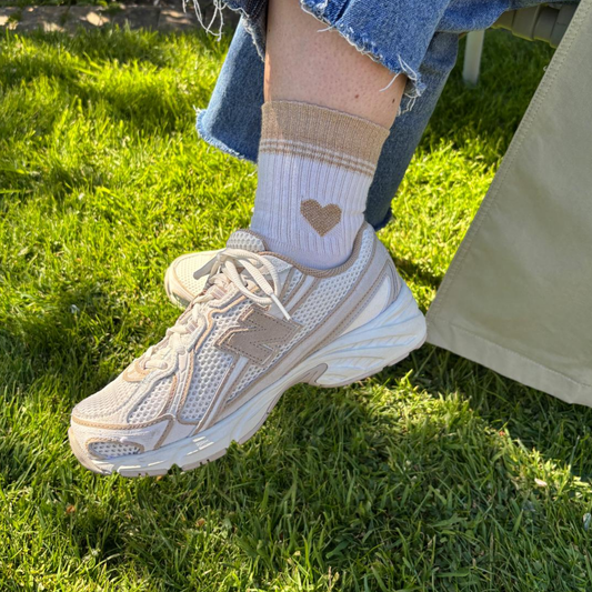 Glitzersocke Big Love golden heart