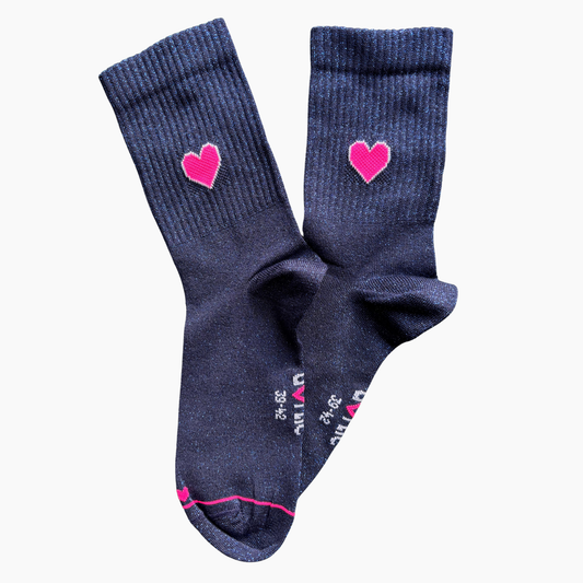 Glitzersocke Big Love Blue
