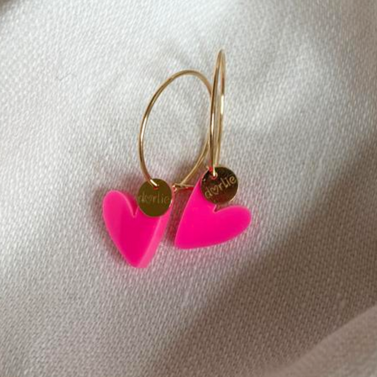 Creole Little Heart hot pink
