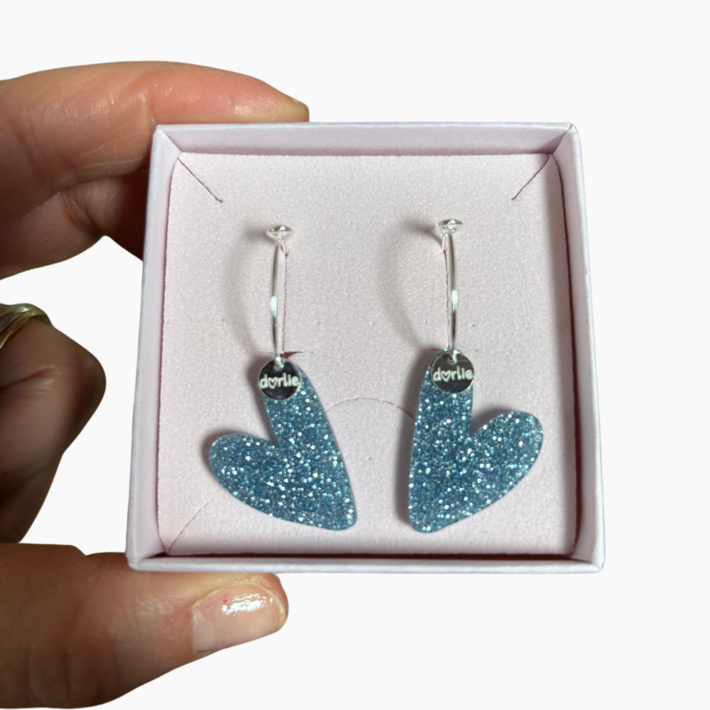 Creole Big Love glitzer blau