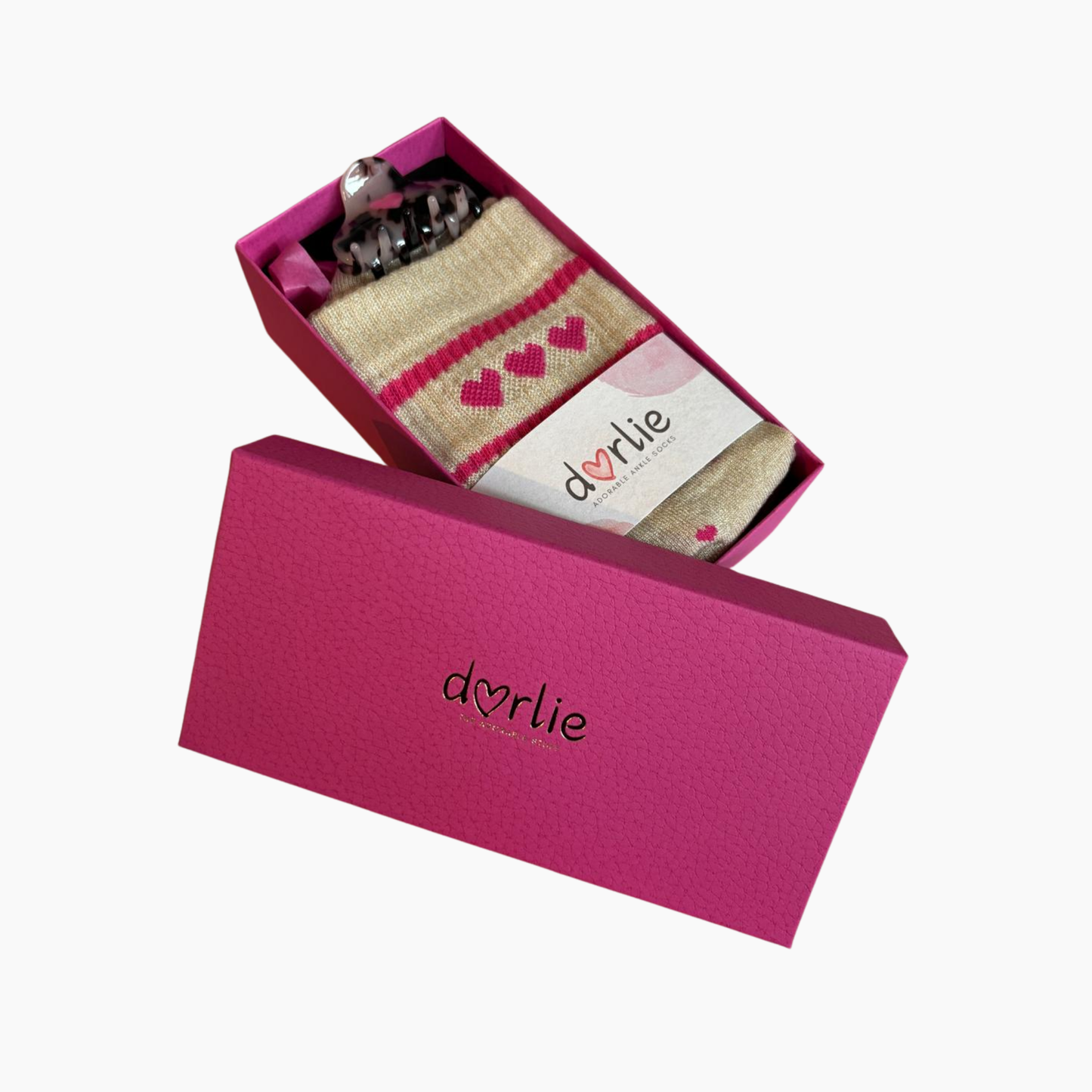 Geschenkbox dorlie Little Hearts pink