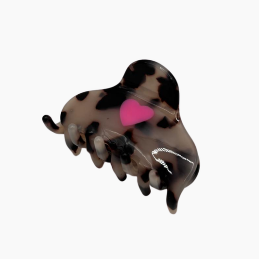 Haarklammer Little Heart pink