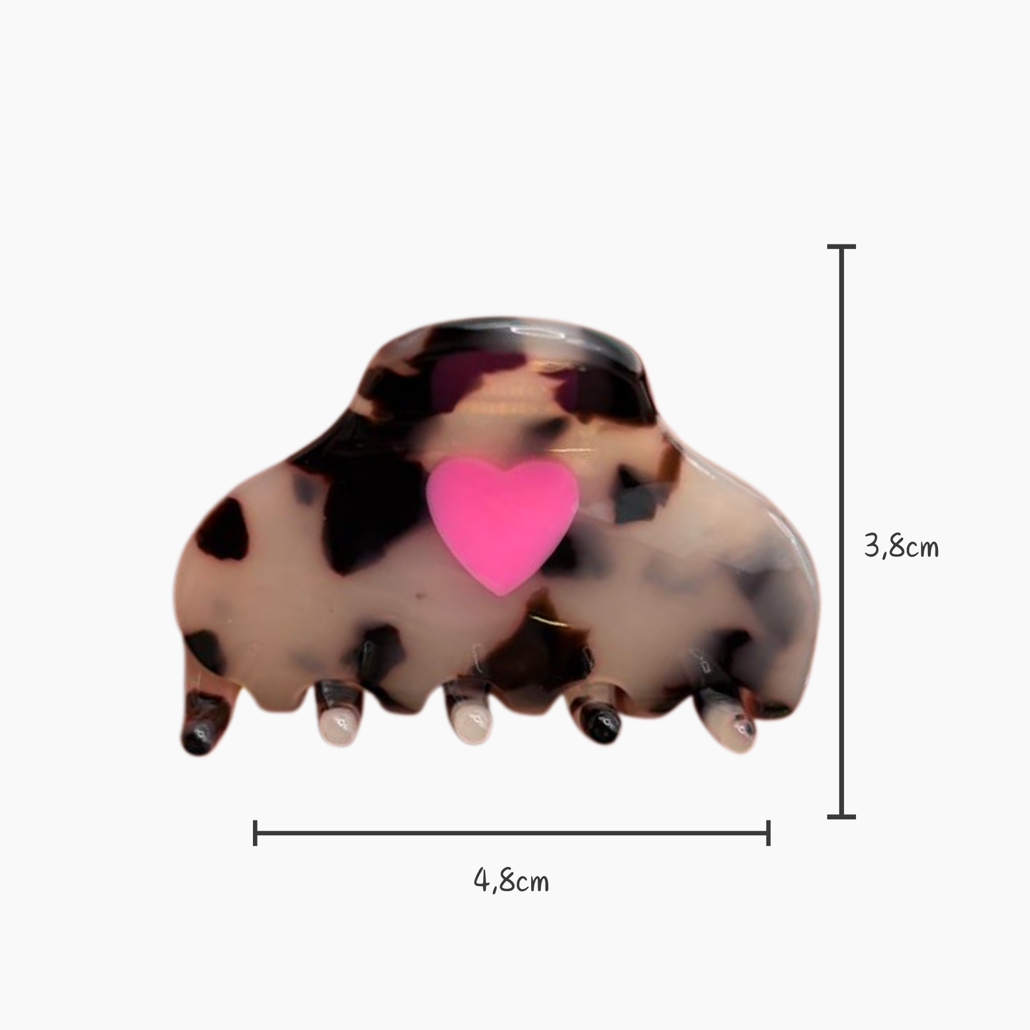 Haarklammer Little Heart pink