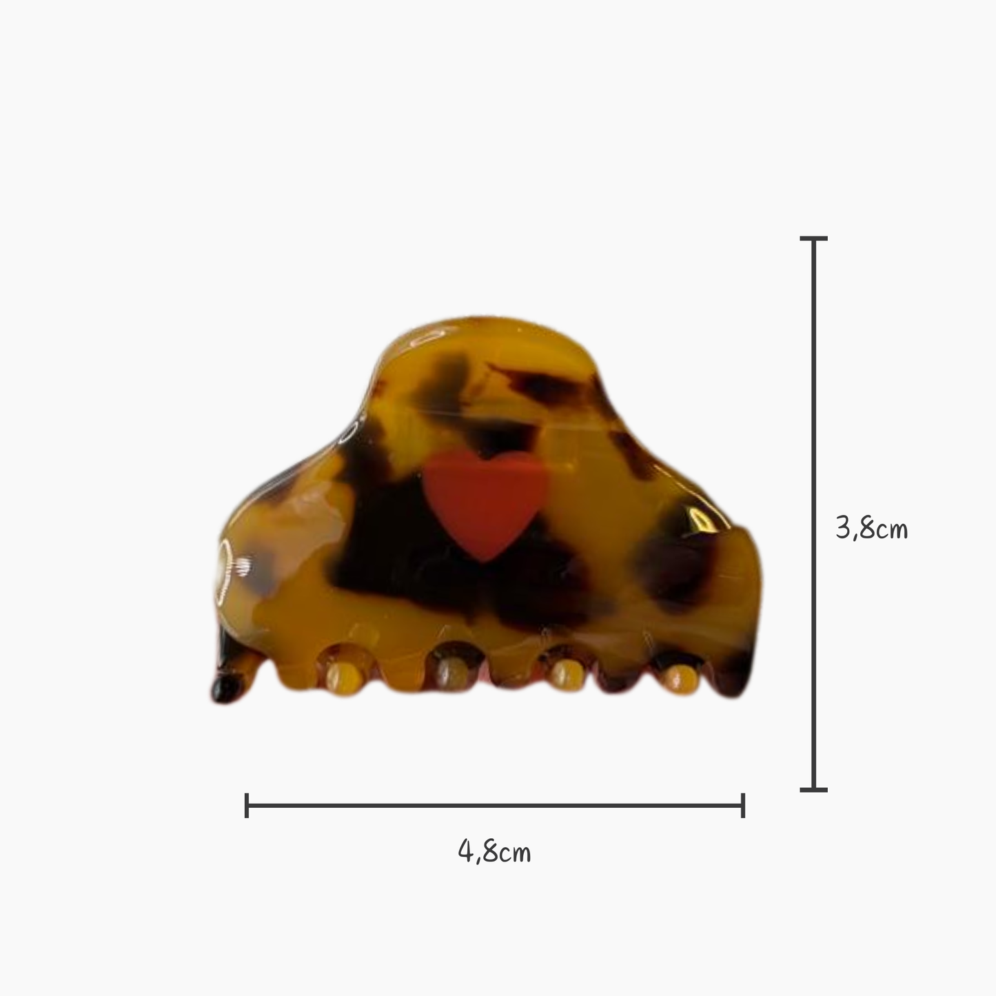 Haarklammer Little Heart red